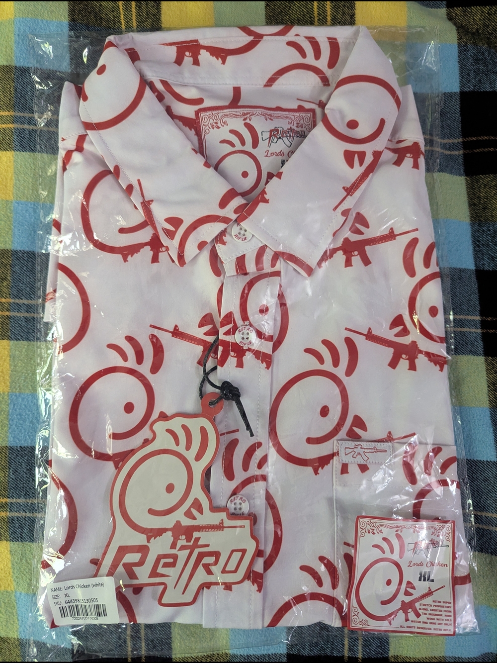 Mens XL Retro Rifle "Lords Chicken"